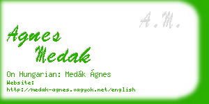 agnes medak business card